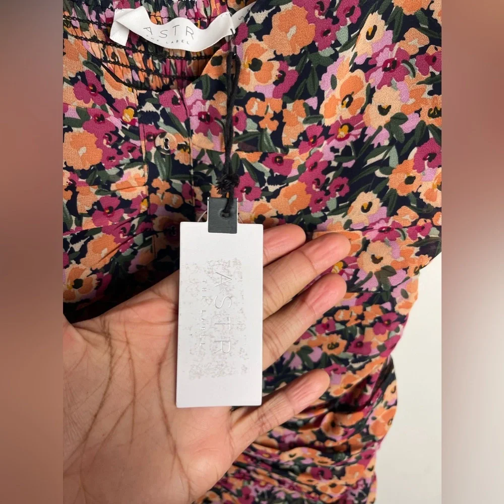 Astr The Label MULTI RUFFLE RUCHED DRESS Size Small NWT - Picture 10 of 12